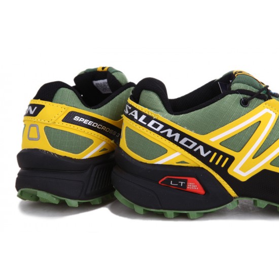 Salomon Speedcross 3 CS Trail Running Army Green Yellow For Men