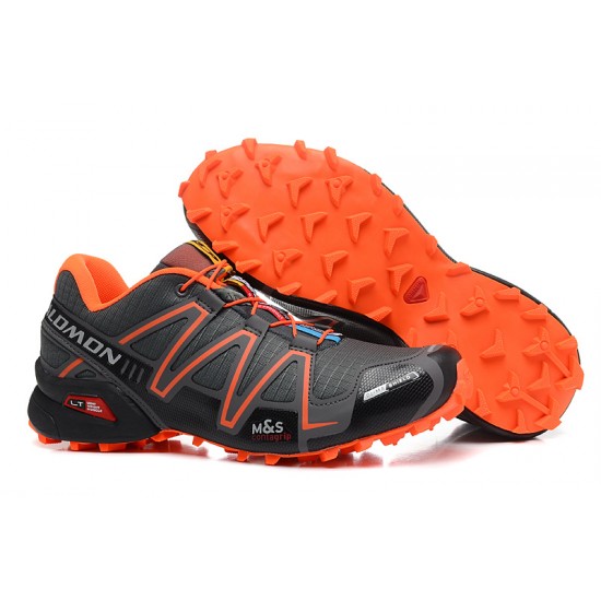 Salomon Speedcross 3 CS Trail Running Deep Gray Orange For Men