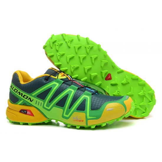 Salomon Speedcross 3 CS Trail Running Green Yellow For Men