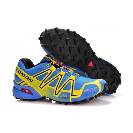 Salomon Speedcross 3 CS Trail Running Light Blue Yellow For Men