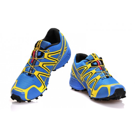 Salomon Speedcross 3 CS Trail Running Light Blue Yellow For Men
