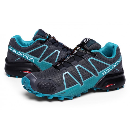 Salomon Speedcross 4 Trail Running Shoes In Blue Black For Men