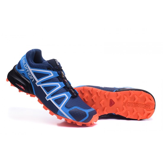 Salomon Speedcross 4 Trail Running Blue Orange For Men
