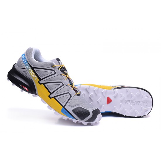 Salomon Speedcross 4 Trail Running Gray Yellow For Men