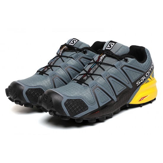 Salomon Speedcross 4 Trail Running Shoes In Grey Black For Men