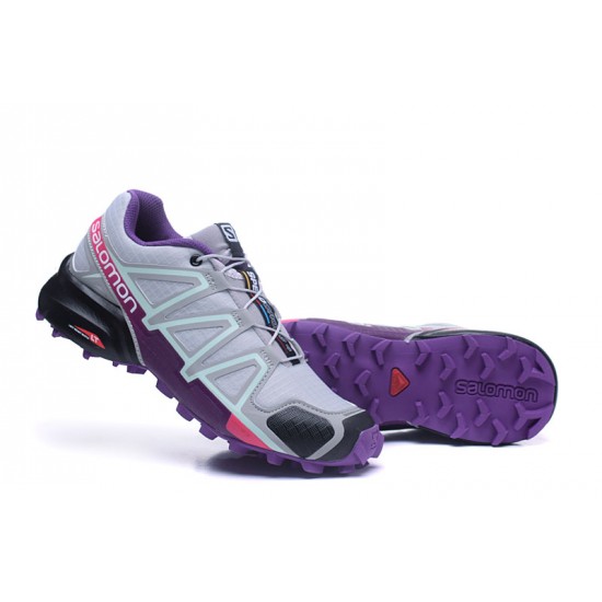 Salomon Speedcross 4 Trail Running Grey Purple For Women