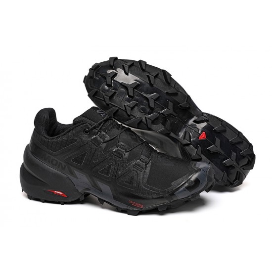 Salomon Speedcross 6 Trail Running Shoes Black Gray For Men