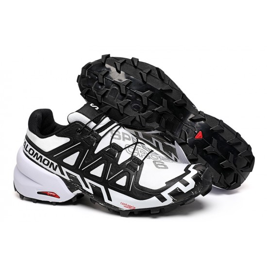 Salomon Speedcross 6 Trail Running Shoes White Black For Men