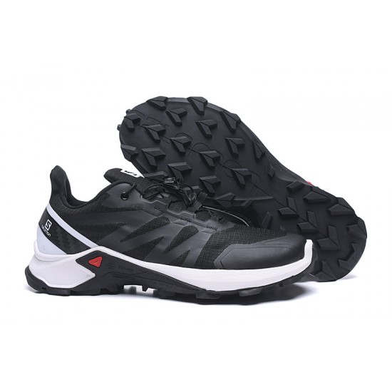 Salomon Supercross Trail Running Shoes Black White For Men