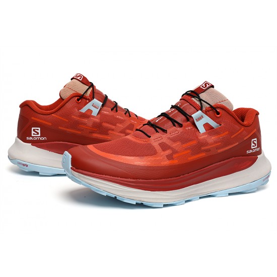 Salomon Ultra Glide Trail Running Shoes In Red White For Men