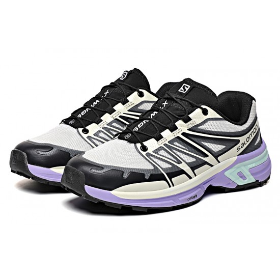 Salomon XT-Wings 2 Unisex Sportstyle Shoes In Black Purple For Women