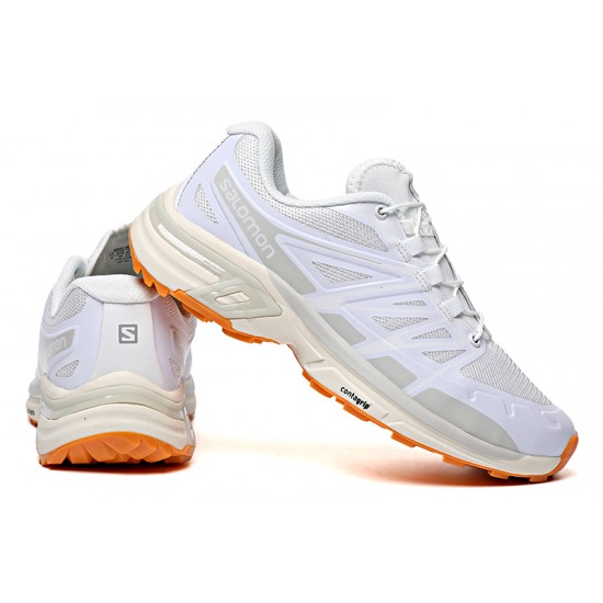 Salomon XT-Wings 2 Unisex Sportstyle Shoes In Gray White Orange For Women