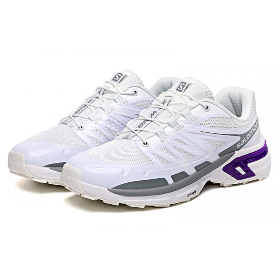 Salomon XT-Wings 2 Unisex Sportstyle Shoes In White Gray For Women