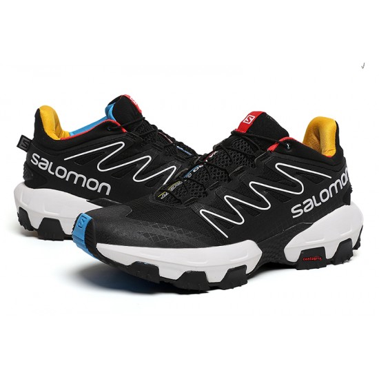 Salomon XA Pro Street Sneakers In Black White Yellow For Men