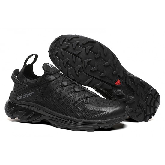 Salomon XT-Rush Unisex Sportstyle Shoes In Full Black For Men
