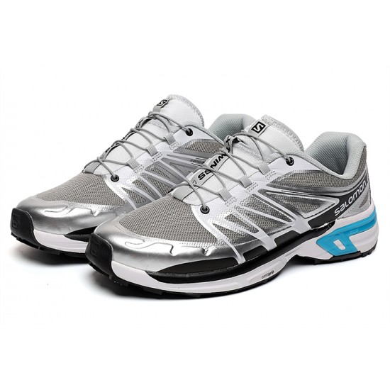 Salomon XT-Wings 2 Unisex Sportstyle Shoes In Gray Silver Black For Men